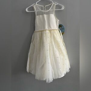 Cinderella Ivory Dress Pearls Layers Size 10 BNWT Flower Girl Wedding Communion